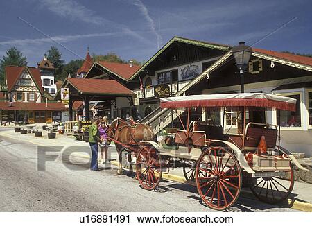 Helen, carriage rides, Georgia, Horse-drawn carriage waiting to give rides along Main Street in the Alpine village of Helen in the state of Georgia. View Large Photo Image Stock Image - Helen, carriage rides, Georgia, Horse-drawn carriage waiting to give rides along Main Street in the Alpine village of Helen in the state of Georgia. . Fotosearch