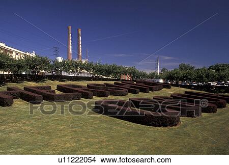 Hershey, Pennsylvania, Hershey Cocoa sign made with bushes on the lawn of the Hershey Chocolate Factory in Hershey in the state of Pennsylvania., View Large Photo Image Picture - Hershey, Pennsylvania, Hershey Cocoa sign made with bushes on the lawn of the Hershey Chocolate Factory in Hershey in the state of Pennsylvania., . Fotosearch