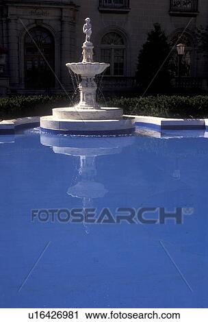 Hershey, Pennsylvania, Hershey Park, Fountain and blue pool in front of building in Hershey in the state of Pennsylvania. View Large Photo Image Stock Image - Hershey, Pennsylvania, Hershey Park, Fountain and blue pool in front of building in Hershey in the state of Pennsylvania. . Fotosearch