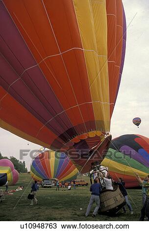 hot air balloon, Atlanta, Georgia, People inflating balloons for a hot air balloon race at the Dogwood Festival in Piedmont Park in Atlanta. View Large Photo Image Stock Image - hot air balloon, Atlanta, Georgia, People inflating balloons for a hot air balloon race at the Dogwood Festival in Piedmont Park in Atlanta. . Fotosearch