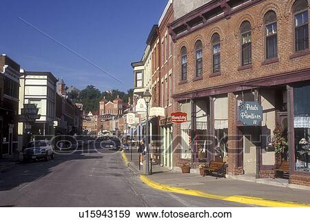 Illinois, Galena, Historical town of Galena along main street View Large Photo Image Stock Photo - Illinois, Galena, Historical town of Galena along main street . Fotosearch