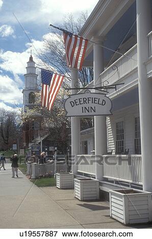 Inn, Massachusetts, Deerfield, The Berkshires, Deerfield Inn and First Church in Historic Deerfield, Massachusetts. View Large Photo Image Stock Photo - Inn, Massachusetts, Deerfield, The Berkshires, Deerfield Inn and First Church in Historic Deerfield, Massachusetts.. Fotosearch