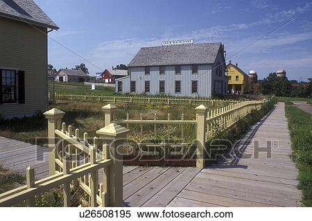 Stock Photography -  Iowa, Des Moines, Living History Museum of 1875 Walnut Hill Town in Des Moines . Fotosearch