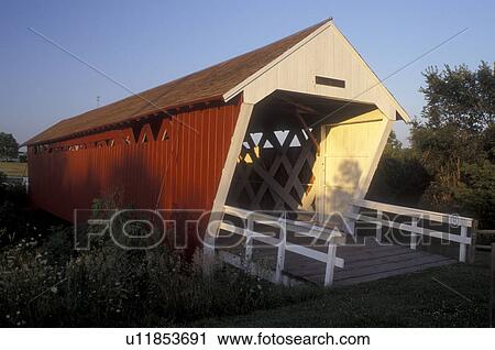 Iowa, St. Charles, covered bridge, Bridges of Madison County. circa 1870 Ives Covered Bridge in St. Charles.  View Large Photo Image Stock Image -  Iowa, St. Charles, covered bridge, Bridges of Madison County. circa 1870 Ives Covered Bridge in St. Charles. . Fotosearch