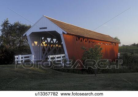 Iowa, St. Charles, covered bridge, Bridges of Madison County. circa 1870 Ives Covered Bridge in St. Charles.  View Large Photo Image Stock Image -  Iowa, St. Charles, covered bridge, Bridges of Madison County. circa 1870 Ives Covered Bridge in St. Charles. . Fotosearch