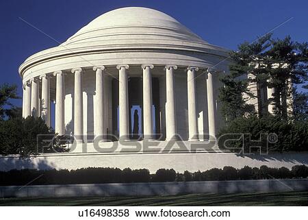Jefferson Memorial, Washington, DC, District of Columbia, The circular domed structure of the Thomas Jefferson Memorial in Washington, D. C. View Large Photo Image Stock Photo - Jefferson Memorial, Washington, DC, District of Columbia, The circular domed structure of the Thomas Jefferson Memorial in Washington, D. C.. Fotosearch