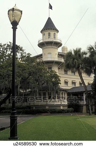 Jekyll Island, Georgia, Golden Isles, The Historic Jekyll Island Club Hotel built in 1887 on Jekyll Island in the state of Georgia. View Large Photo Image Stock Image - Jekyll Island, Georgia, Golden Isles, The Historic Jekyll Island Club Hotel built in 1887 on Jekyll Island in the state of Georgia. . Fotosearch