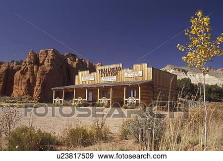 Kodachrome Basin State Park, Utah, The Trailhead Station an old western style building stands in Kodachrome Basin State Park in the state of Utah View Large Photo Image Stock Photo - Kodachrome Basin State Park, Utah, The Trailhead Station an old western style building stands in Kodachrome Basin State Park in the state of Utah . Fotosearch