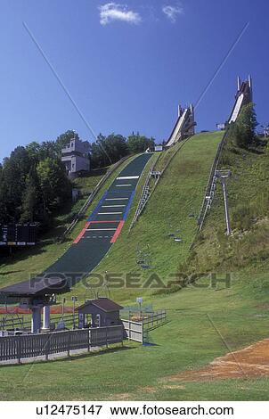 Lake Placid, Adirondacks, New York, Adirondack Park, Olympic Ski Jumping Complex in Lake Placid in the state of New York. View Large Photo Image Stock Photo - Lake Placid, Adirondacks, New York, Adirondack Park, Olympic Ski Jumping Complex in Lake Placid in the state of New York. . Fotosearch