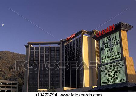 Picture -  Lake Tahoe, casino, Sierra Nevada, Nevada, California, Caesars Tahoe in Stateline in the state of Nevada.. Fotosearch