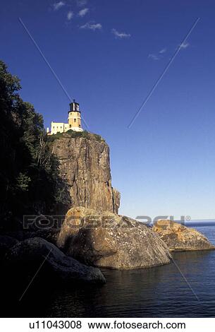 light house, Lake Superior, Minnesota, Lake Superior, Split Rock Lighthouse stands on top of a cliff overlooking Lake Superior at Split Rock Lighthouse State Park in Two Harbors in the state of Minnesota. View Large Photo Image Stock Photo - light house, Lake Superior, Minnesota, Lake Superior, Split Rock Lighthouse stands on top of a cliff overlooking Lake Superior at Split Rock Lighthouse State Park in Two Harbors in the state of Minnesota. . Fotosearch