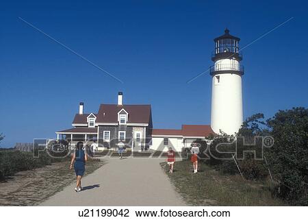 lighthouse, Cape Cod, Cape Cod National Seashore, Massachusetts, Highland Light (Cape Cod Light) in Truro, Massachusetts. Lighthouse built in 1795. View Large Photo Image Stock Image - lighthouse, Cape Cod, Cape Cod National Seashore, Massachusetts, Highland Light (Cape Cod Light) in Truro, Massachusetts. Lighthouse built in 1795.. Fotosearch
