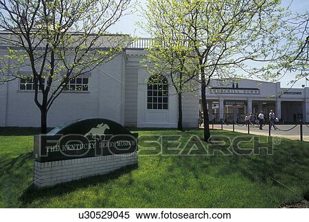 Stock Photography -  Louisville, Churchill Downs, Kentucky, The Kentucky Derby Museum at Churchill Downs in Louisville in the state of Kentucky.. Fotosearch