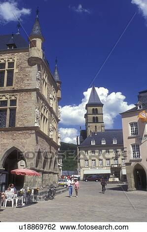Luxembourg, Echternach, Outdoor cafe in downtown Echternach  View Large Photo Image Stock Image -  Luxembourg, Echternach, Outdoor cafe in downtown Echternach . Fotosearch