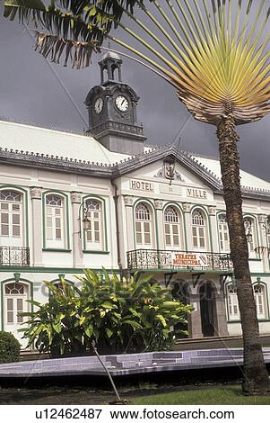 Martinique, Caribbean, Caribbean Islands, City Hall in Fort-de-France the capital of the island of Martinique (a french department). View Large Photo Image Stock Photo - Martinique, Caribbean, Caribbean Islands, City Hall in Fort-de-France the capital of the island of Martinique (a french department).. Fotosearch