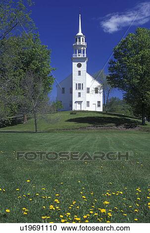meeting house, Vermont, VT, Old Meeting House ca. 1779 in Strafford in the spring. View Large Photo Image Stock Image - meeting house, Vermont, VT, Old Meeting House ca. 1779 in Strafford in the spring. . Fotosearch