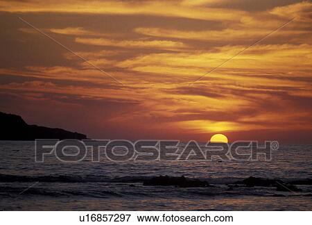 Mexique Mazatlan Coucher Soleil Levers De Soleil Océan Pacifique Coucher Soleil Sur Les Océan Pacifique Dans Mazatlan Perle De Les