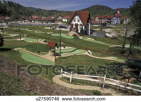 mini golf, Helen, Georgia, Mini golf course in the Alpine village of Helen in the state of Georgia. View Large Photo Image Stock Photograph - mini golf, Helen, Georgia, Mini golf course in the Alpine village of Helen in the state of Georgia. . Fotosearch