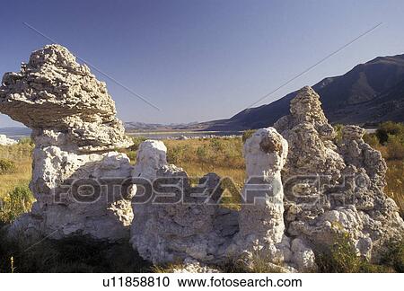 Mono Lake, Sierra Nevada Mountains, California, Tufa, spires and knobs formed of calcium carbonate add to the surreal landscape of Mono Lake in Mono Lake Tufa State Reserve in the state of California. View Large Photo Image Stock Image - Mono Lake, Sierra Nevada Mountains, California, Tufa, spires and knobs formed of calcium carbonate add to the surreal landscape of Mono Lake in Mono Lake Tufa State Reserve in the state of California.. Fotosearch