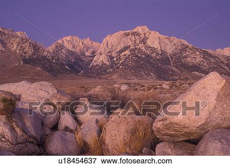 Mt. Whitney, Sierra Nevada Mountains, Lone Pine, California, Sunrise on Mount Whitney from Alabama Hills in the Eastern Sierra in Lone Pine in the state of California. View Large Photo Image Stock Photo - Mt. Whitney, Sierra Nevada Mountains, Lone Pine, California, Sunrise on Mount Whitney from Alabama Hills in the Eastern Sierra in Lone Pine in the state of California.. Fotosearch