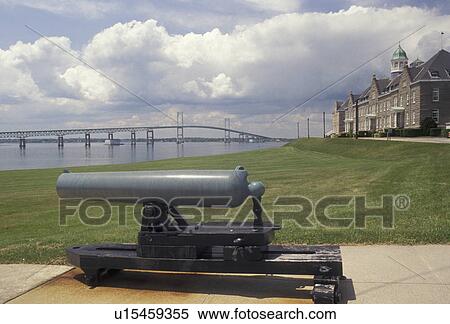 navy, cannon, battery, Newport, U. S. Naval College, Rhode Island, United States Naval War College along Narragansett Bay and Newport Bridge in Newport in the state of Rhode Island. View Large Photo Image Stock Photography - navy, cannon, battery, Newport, U. S. Naval College, Rhode Island, United States Naval War College along Narragansett Bay and Newport Bridge in Newport in the state of Rhode Island. . Fotosearch