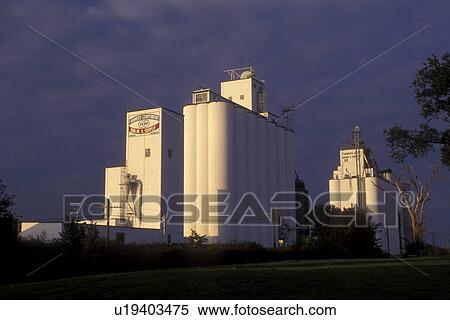 Nebraska, Grain is stored in a big white grain elevator in Minden. View Large Photo Image Stock Photography - Nebraska, Grain is stored in a big white grain elevator in Minden.. Fotosearch