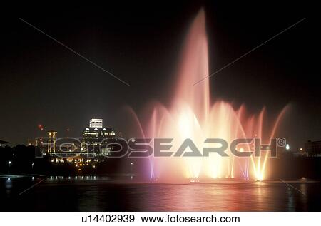 Nebraska, NE, Omaha, Heartland of America Fountain, Heartland of America Park, night. View Large Photo Image Stock Photo - Nebraska, NE, Omaha, Heartland of America Fountain, Heartland of America Park, night.. Fotosearch