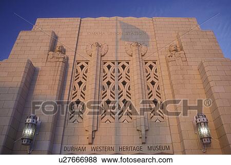 Stock Photo -  Nebraska, NE, Omaha, The evening sun shines on the beautiful Western Heritage Museum which is housed in the Old Union Station . Fotosearch