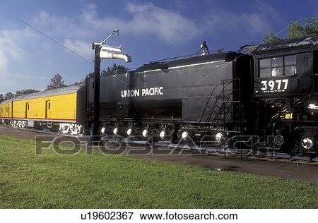 Nebraska, No. 3977 Union Pacific Challenger Locomotive is an exhibit at the Railroad Museum at Cody Park in North Platte. View Large Photo Image Stock Photo - Nebraska, No. 3977 Union Pacific Challenger Locomotive is an exhibit at the Railroad Museum at Cody Park in North Platte.. Fotosearch