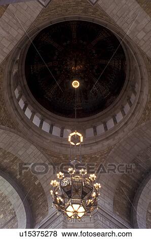 Stock Photo -  Nebraska, The beautiful [ceiling, dome] inside the State Capitol in Lincoln . Fotosearch