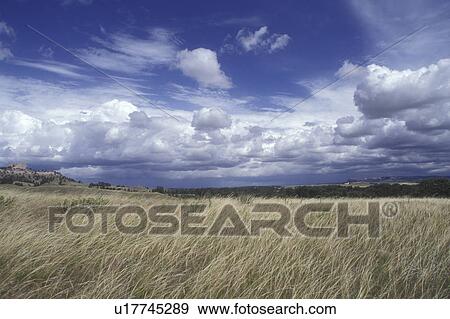Stock Photo -  Nebraska, The grasslands of Fort Robinson State Park in Crawford.. Fotosearch