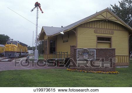 Stock Photography -  Nebraska, The Railroad Museum at Cody Park in North Platte.. Fotosearch