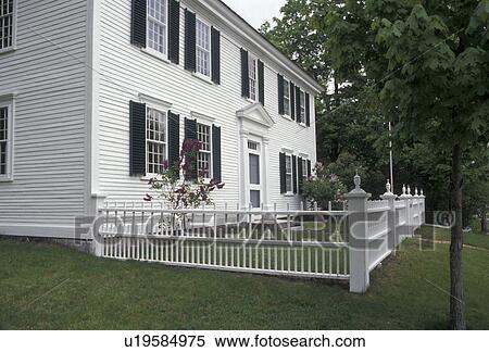 New Hampshire, The Franklin Pierce Homestead National Historical Landmark in Hillsborough in the state of New Hampshire. View Large Photo Image Stock Photography - New Hampshire, The Franklin Pierce Homestead National Historical Landmark in Hillsborough in the state of New Hampshire. . Fotosearch