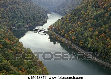 New River, West Virginia, Hawk's Nest State Park, Scenic view of New River from Hawks Nest at Hawks Nest State Park in the autumn in Ansted in the state of West Virginia. View Large Photo Image Stock Photograph - New River, West Virginia, Hawk's Nest State Park, Scenic view of New River from Hawks Nest at Hawks Nest State Park in the autumn in Ansted in the state of West Virginia. . Fotosearch