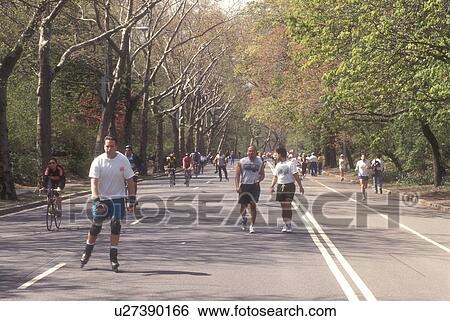 New York City, Central Park, Manhattan, New York, N. Y. C NYC, People exercising on the recreation path on a warm spring day in Central Park in Midtown Manhattan in New York City, New York. View Large Photo Image Stock Photograph - New York City, Central Park, Manhattan, New York, N. Y. C NYC, People exercising on the recreation path on a warm spring day in Central Park in Midtown Manhattan in New York City, New York. . Fotosearch
