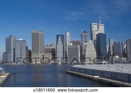 New York City, New York, Manhattan, N. Y. C Skyline of downtown Manhattan from Brooklyn Heights on the East River in New York City, New York. View Large Photo Image Stock Image - New York City, New York, Manhattan, N. Y. C Skyline of downtown Manhattan from Brooklyn Heights on the East River in New York City, New York.. Fotosearch