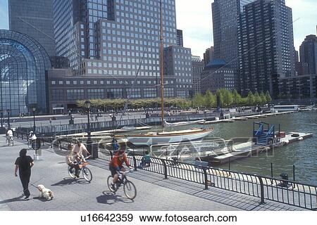 New York City, World Financial Center, New York, Battery Park City, Manhattan, N. Y. C Marina on a warm spring day at The World Financial Center in New York City, New York. View Large Photo Image Stock Photo - New York City, World Financial Center, New York, Battery Park City, Manhattan, N. Y. C Marina on a warm spring day at The World Financial Center in New York City, New York.. Fotosearch
