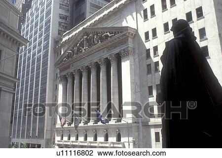 New York Stock Exchange, New York City, Manhattan, New York, nyc, Wall Street, money, N. Y. C NY, New York Stock Exchange and statue of George Washington in the financial district of Lower Manhattan in New York City, New York. View Large Photo Image Stock Image - New York Stock Exchange, New York City, Manhattan, New York, nyc, Wall Street, money, N. Y. C NY, New York Stock Exchange and statue of George Washington in the financial district of Lower Manhattan in New York City, New York.. Fotosearch