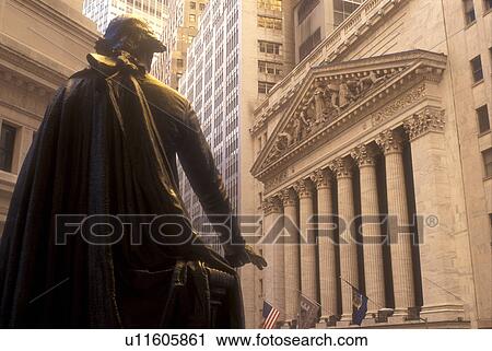New York Stock Exchange, New York City, New York, Manhattan, Money, Wall Street, nyc, N. Y. C NY, New York Stock Exchange and statue of George Washington in the financial district of Lower Manhattan In New York City, New York. View Large Photo Image Stock Image - New York Stock Exchange, New York City, New York, Manhattan, Money, Wall Street, nyc, N. Y. C NY, New York Stock Exchange and statue of George Washington in the financial district of Lower Manhattan In New York City, New York. . Fotosearch