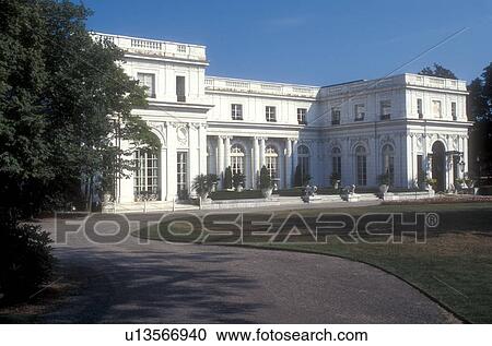 Newport, mansion, Rhode Island, The terra-cotta mansion of Rosecliff in Newport, Rhode Island.  View Large Photo Image Stock Image -  Newport, mansion, Rhode Island, The terra-cotta mansion of Rosecliff in Newport, Rhode Island. . Fotosearch