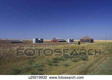 North Dakota, A farm on the prairie in McKenzie County. View Large Photo Image Stock Image - North Dakota, A farm on the prairie in McKenzie County.. Fotosearch