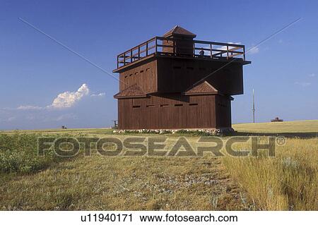 North Dakota, blockhouse, Infantry Post Blockhouse at Fort Abraham Lincoln State Park in Mandan., View Large Photo Image Stock Image - North Dakota, blockhouse, Infantry Post Blockhouse at Fort Abraham Lincoln State Park in Mandan., . Fotosearch