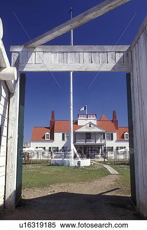 North Dakota, The Main House from the entrance to Fort Union Trading Post National Historic Park. View Large Photo Image Stock Photography - North Dakota, The Main House from the entrance to Fort Union Trading Post National Historic Park.. Fotosearch