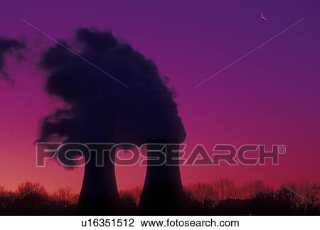nuclear power plant, Limerick, Pennsylvania, Silhouette of steam rising from the cooling towers at Philadelphia Electric Company Nuclear Power Generating Station in Limerick in the state of Pennsylvania. View Large Photo Image Stock Image - nuclear power plant, Limerick, Pennsylvania, Silhouette of steam rising from the cooling towers at Philadelphia Electric Company Nuclear Power Generating Station in Limerick in the state of Pennsylvania.. Fotosearch