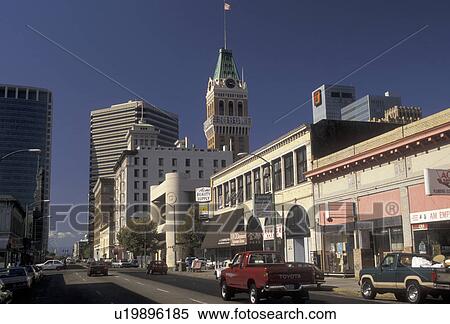Stock Photography -  Oakland, California, Downtown Oakland in the state of California . Fotosearch