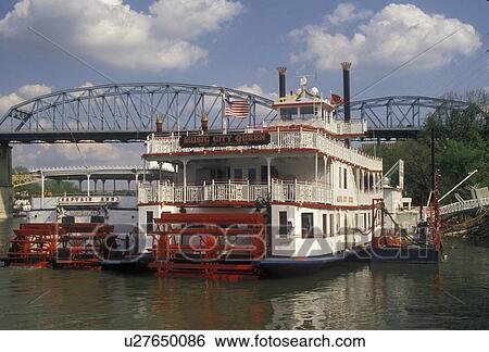 paddle wheeler, Nashville, River Front Park, Tennessee, Paddle-wheel cruise riverboats docked at River Front Park on the Cumberland River in Nashville in the state of Tennessee.  View Large Photo Image Stock Photograph -  paddle wheeler, Nashville, River Front Park, Tennessee, Paddle-wheel cruise riverboats docked at River Front Park on the Cumberland River in Nashville in the state of Tennessee. . Fotosearch