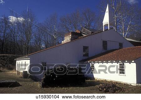 Pennsylvania, The white barn at Hopewell Furnace National Historic Site. View Large Photo Image Picture - Pennsylvania, The white barn at Hopewell Furnace National Historic Site.. Fotosearch