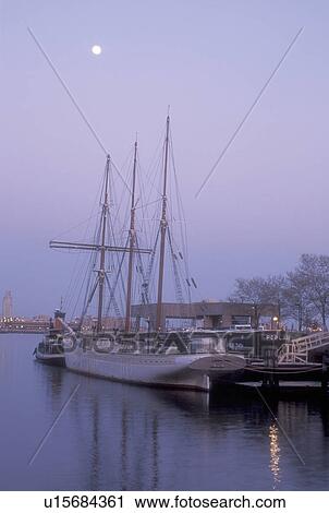 Philadelphia, boat, Penn's Landing, Pennsylvania, Delaware River, Moonrise over the Gazela of Philadelphia ship docked at Historic Penn's Landing on the Delaware River in the evening in Philadelphia, Pennsylvania. View Large Photo Image Stock Image - Philadelphia, boat, Penn's Landing, Pennsylvania, Delaware River, Moonrise over the Gazela of Philadelphia ship docked at Historic Penn's Landing on the Delaware River in the evening in Philadelphia, Pennsylvania.. Fotosearch