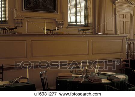 Philadelphia, Independence Hall, Pennsylvania, Interior of the Supreme Court Chamber in Independence Hall at Independence National Historical Park in Philadelphia in the state of Pennsylvania. View Large Photo Image Stock Photo - Philadelphia, Independence Hall, Pennsylvania, Interior of the Supreme Court Chamber in Independence Hall at Independence National Historical Park in Philadelphia in the state of Pennsylvania.. Fotosearch