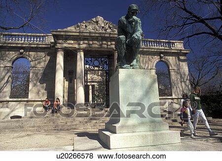 Philadelphia, Pennsylvania, Fairmount Park, Statue of the Thinker in front of the Rodin Museum in the City of Brotherly Love Philadelphia in the state of Pennsylvania. View Large Photo Image Stock Photo - Philadelphia, Pennsylvania, Fairmount Park, Statue of the Thinker in front of the Rodin Museum in the City of Brotherly Love Philadelphia in the state of Pennsylvania.. Fotosearch